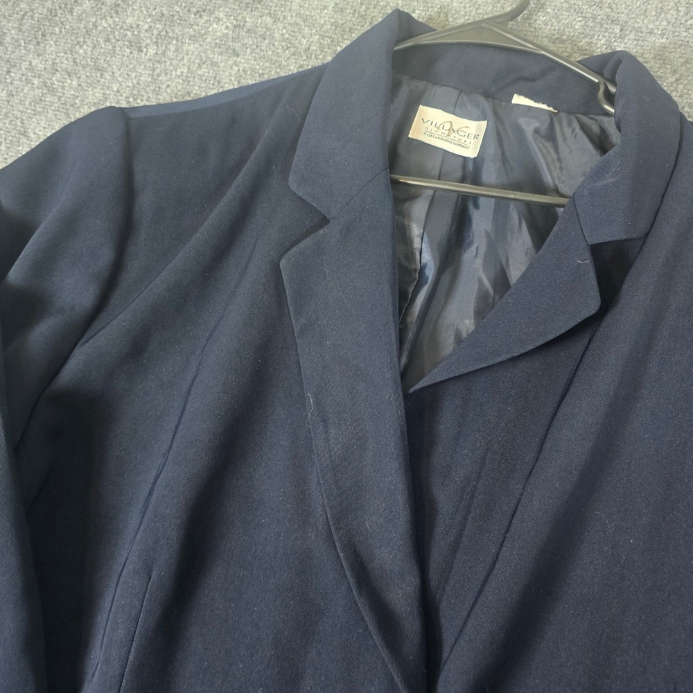Villager Navy‎ Blue Blazer Classic Business Career Jacket